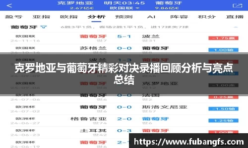 克罗地亚与葡萄牙精彩对决录播回顾分析与亮点总结